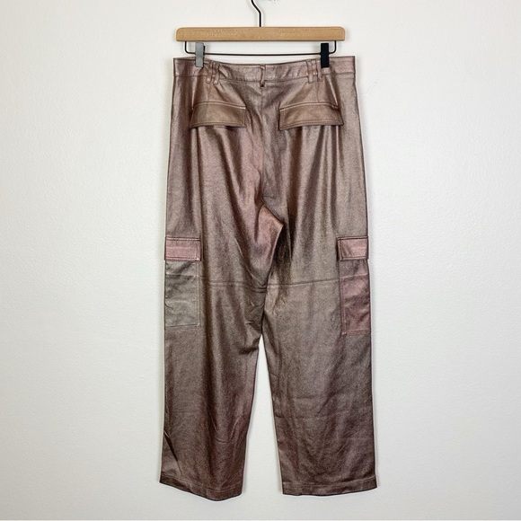 Kobi Halperin Diana Cropped Straight-leg Pants in Metallic Cargo - Picture 6 of 9